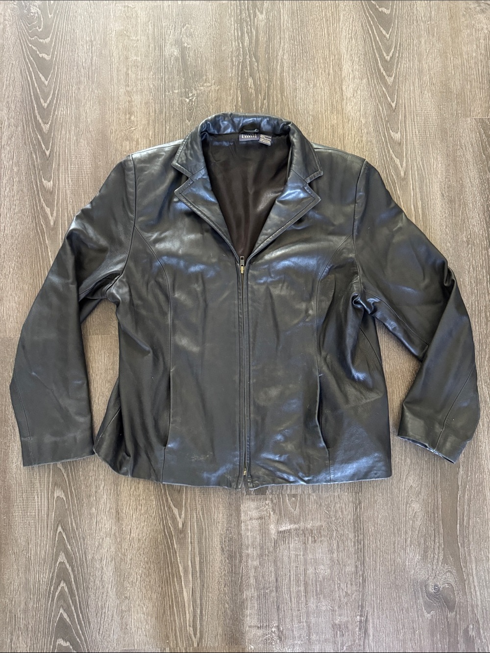 Classic Black Hillard and Hanson 100% lamb skin Leather Jacket for Women